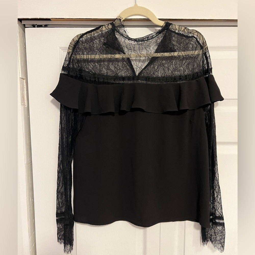 Shirt, black lace, medium